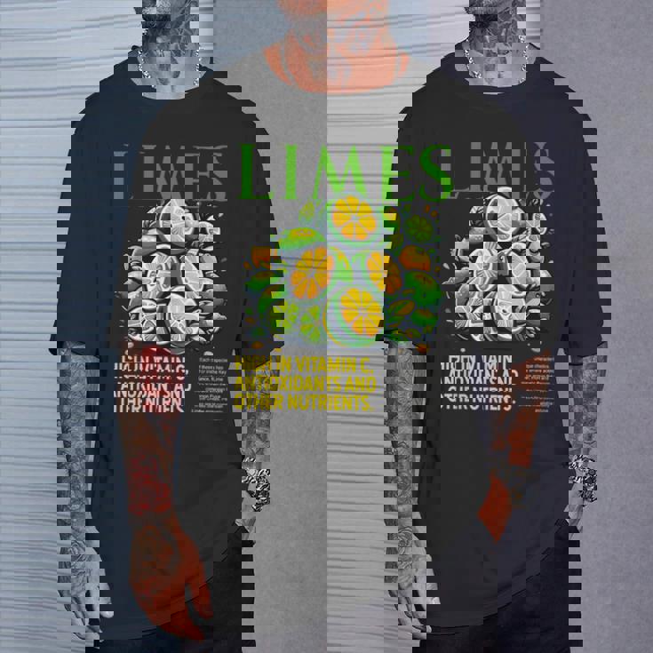 ライム 面白い 高い ビタミンc 抗酸化剤 その他の栄養素 Tシャツ 彼への贈り物