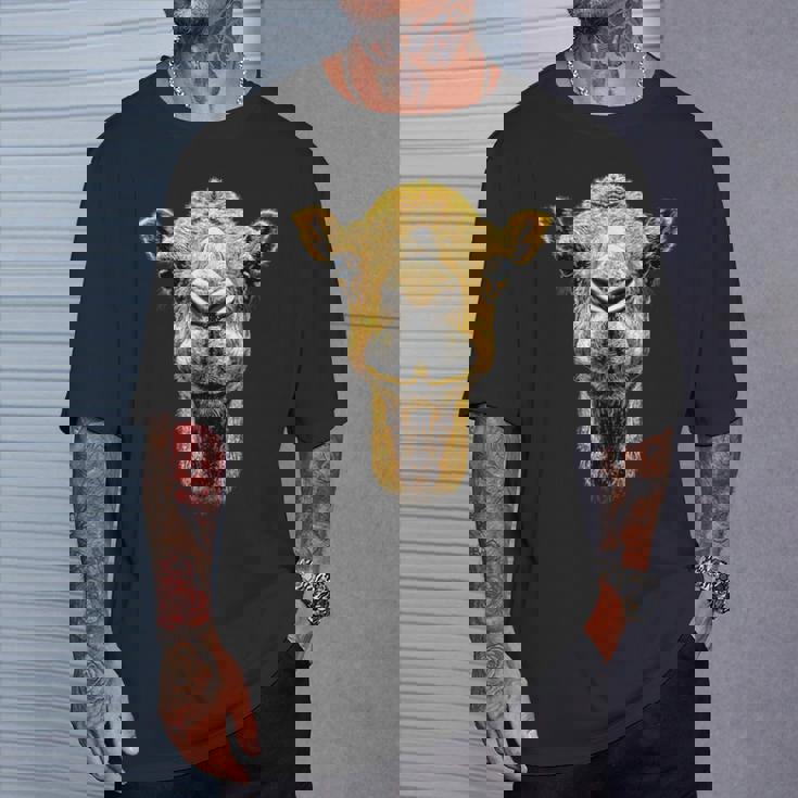 ラクダ ドメダリー バクテリアンラクダ 砂漠サファリ 甘いラクダ Tシャツ 彼への贈り物