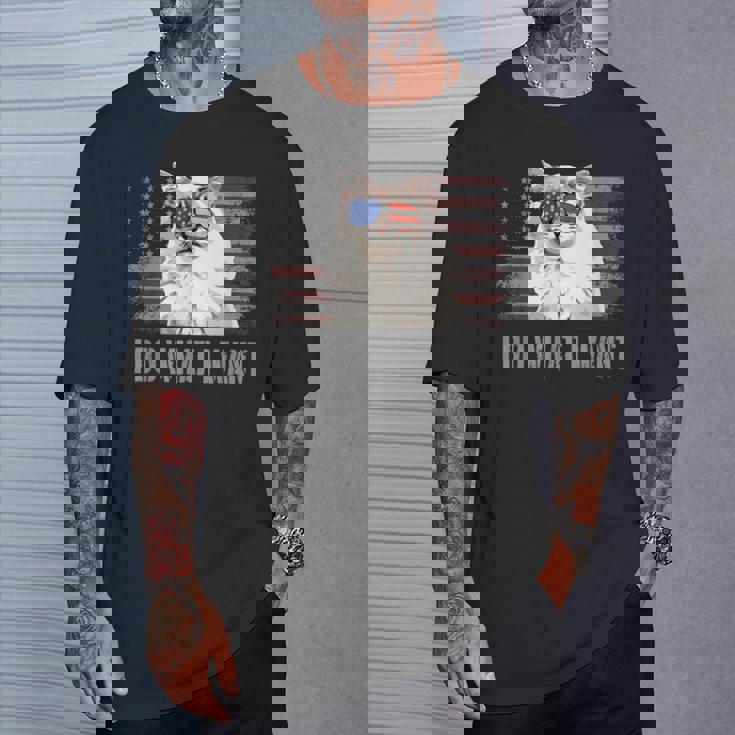 ラグドールキャット I Do What I Want Retro Usa おもしろ猫 Tシャツ 彼への贈り物