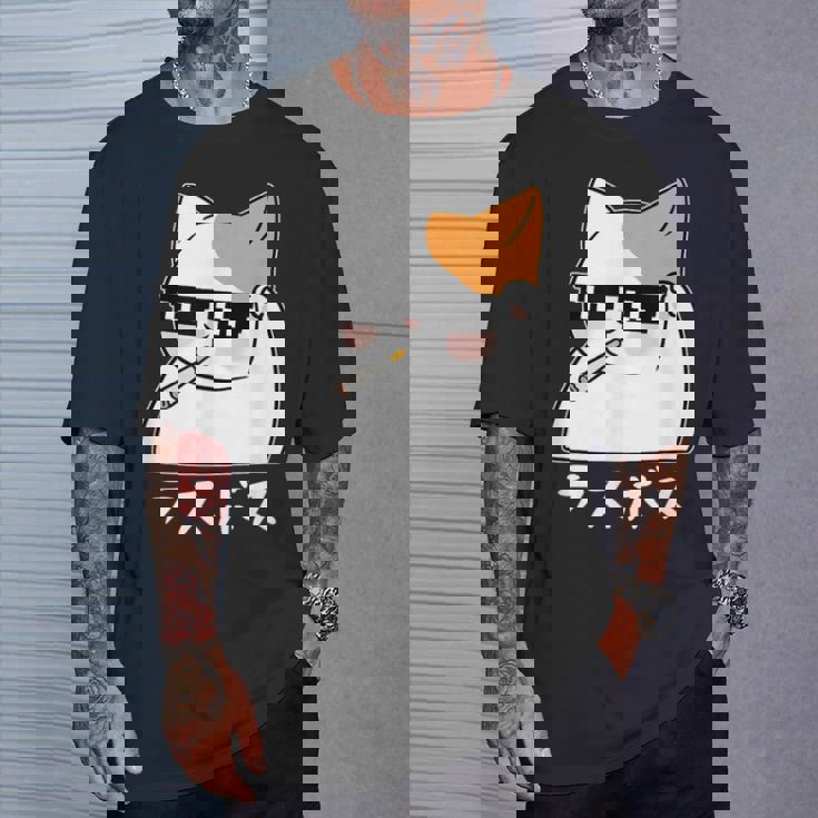 ラスボス 猫 ねこ キャット ネタ おもしろ 面白い 文字入り アニマル 動物 Tシャツ 彼への贈り物