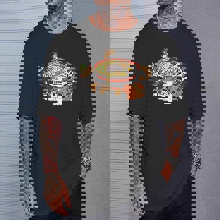 ラーメン 寿司 シェトランド シープドッグ Tシャツ 彼への贈り物