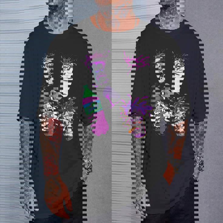 リーンシャツ、パープルドランク、ダーティダブルカップ、リーンラインスモーク Tシャツ 彼への贈り物