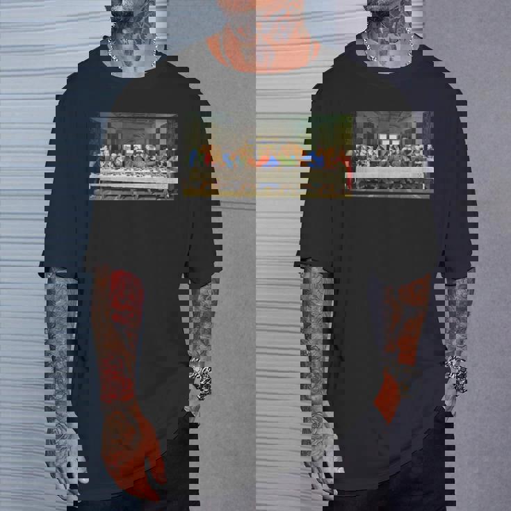 レオナルド・ダ・ヴィンチによる最後の晩餐1495 長袖tシャツ Tシャツ 彼への贈り物