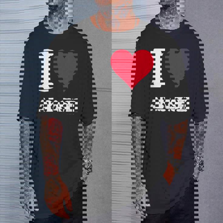 レッドハート I Love Arashi Tシャツ 彼への贈り物