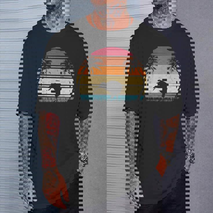 レトロ キウイバード サンセット キウイ鳥 ニュージーランド キウイ鳥 Tシャツ 彼への贈り物