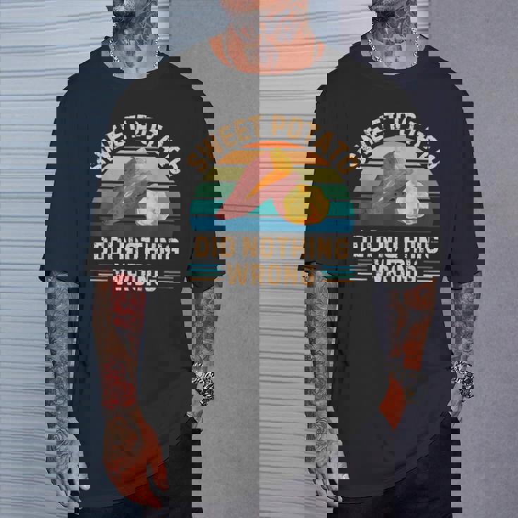 レトロ サツマイモ Did Nothing Wrong ヴィンテージ サツマイモ Tシャツ 彼への贈り物