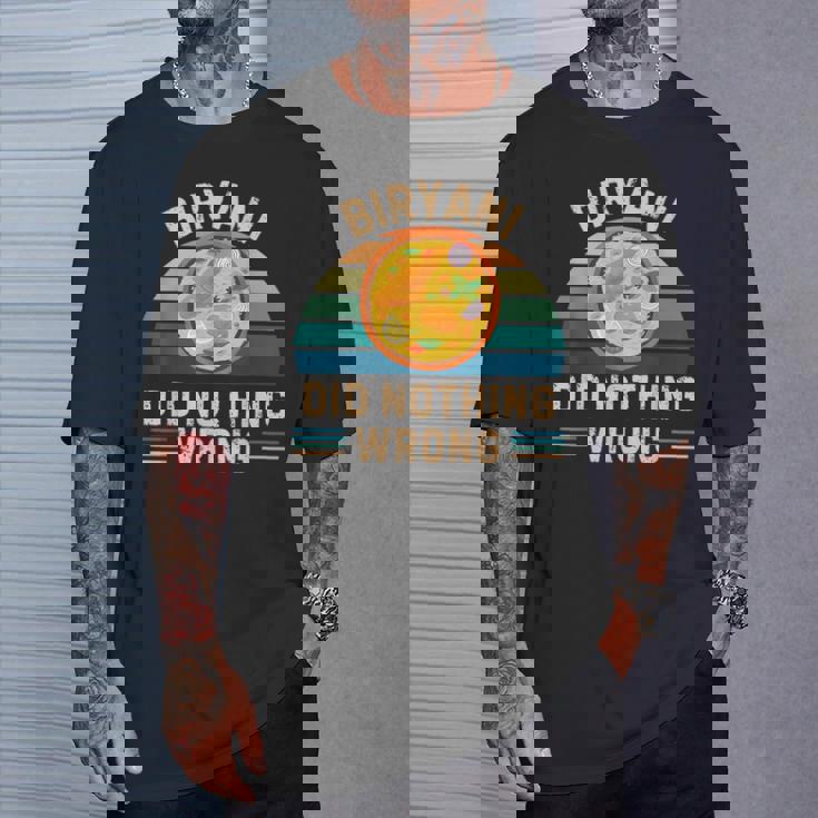 レトロ ビリヤニ Did Nothing Wrong ヴィンテージ ビリヤニ 食品愛好家 Tシャツ 彼への贈り物