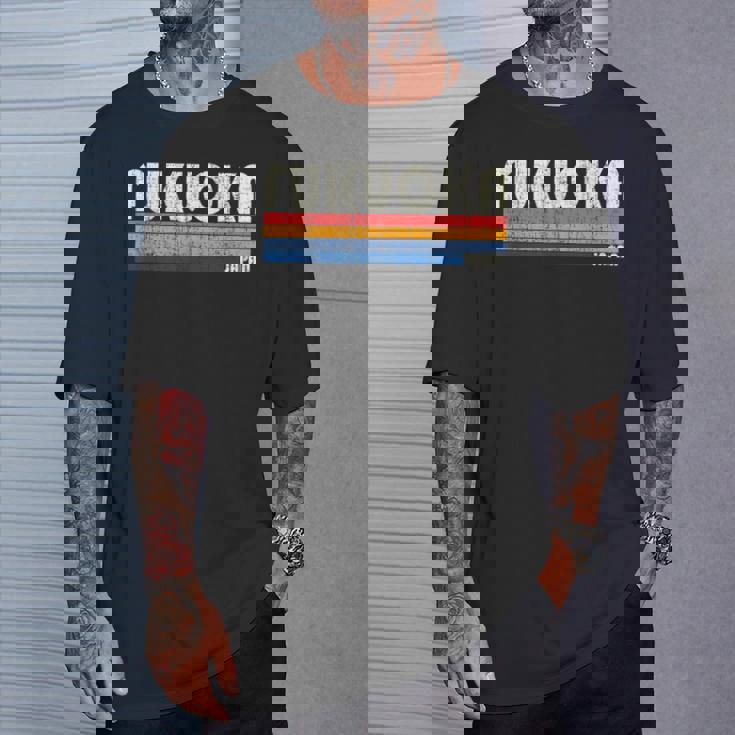 レトロ ヴィンテージ 70年代80年代風 福岡 日本 Tシャツ 彼への贈り物