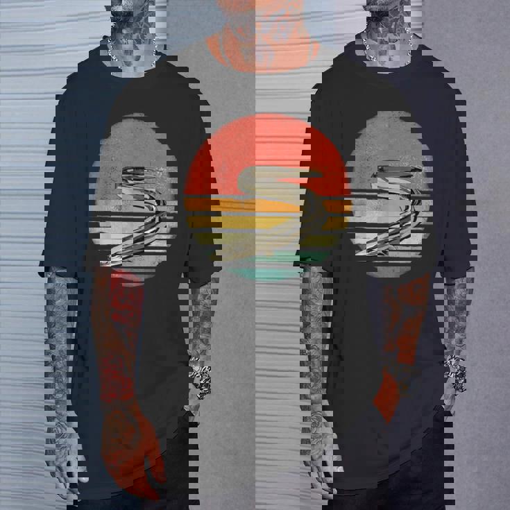 レトロ ヴィンテージ ウナギ 自然 うなぎ 恋人 Tシャツ 彼への贈り物