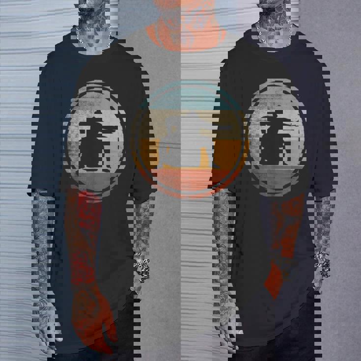 レトロなビンテージ デザイン レスラー相撲 Tシャツ 彼への贈り物