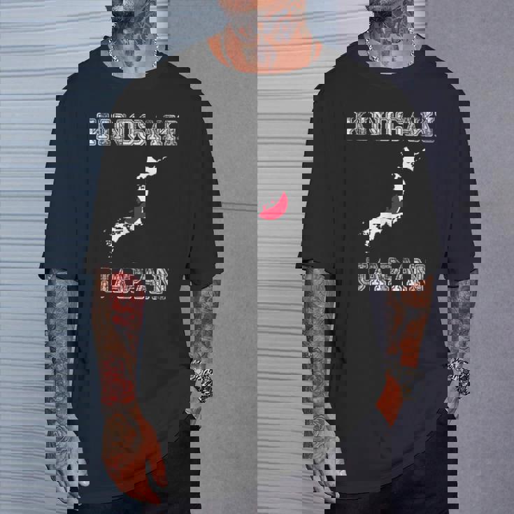 レトロな城崎 日本 アンティーク調 日本 国旗 Tシャツ 彼への贈り物