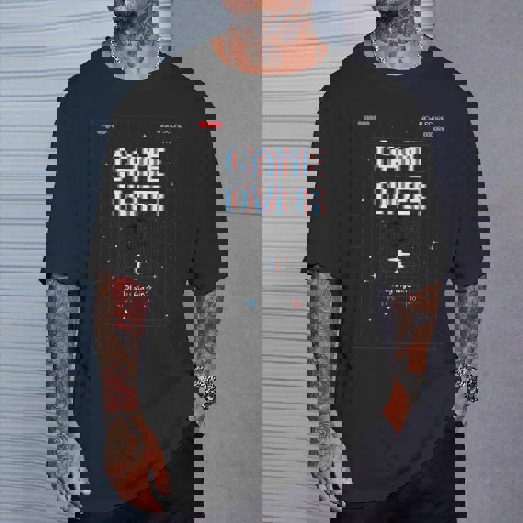 レトロアーケードゲームオーバーゲーム Tシャツ 彼への贈り物