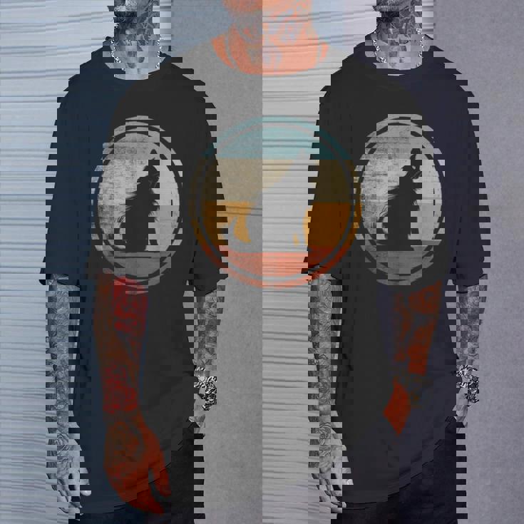 レトロヴィンテージデザインのターキッシュアンゴラ猫 Tシャツ 彼への贈り物