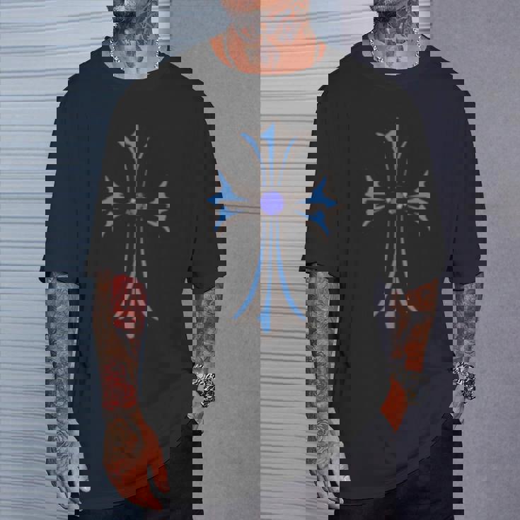 ロイヤル ブルー サファイア クロス 長袖tシャツ Tシャツ 彼への贈り物