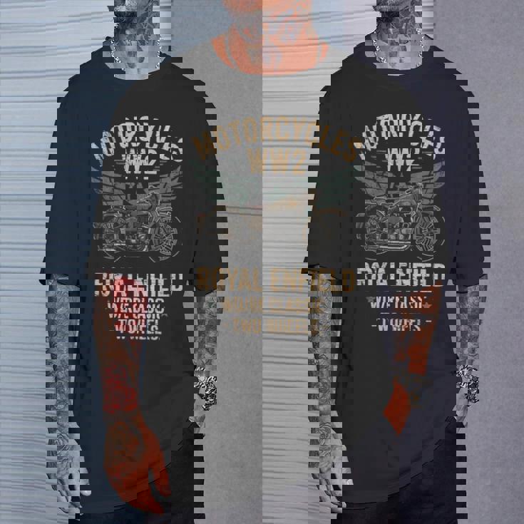 ロイヤルエンフィールドwdReクラシックモーターサイクルww2 長袖tシャツ Tシャツ 彼への贈り物