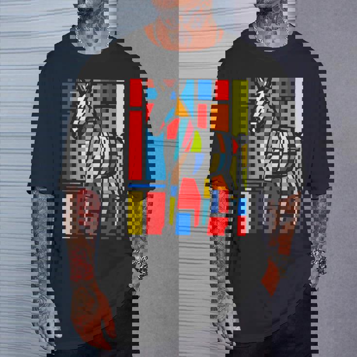 ロバ カラフル 動物 グラフィック アートワーク ロバ Tシャツ 彼への贈り物