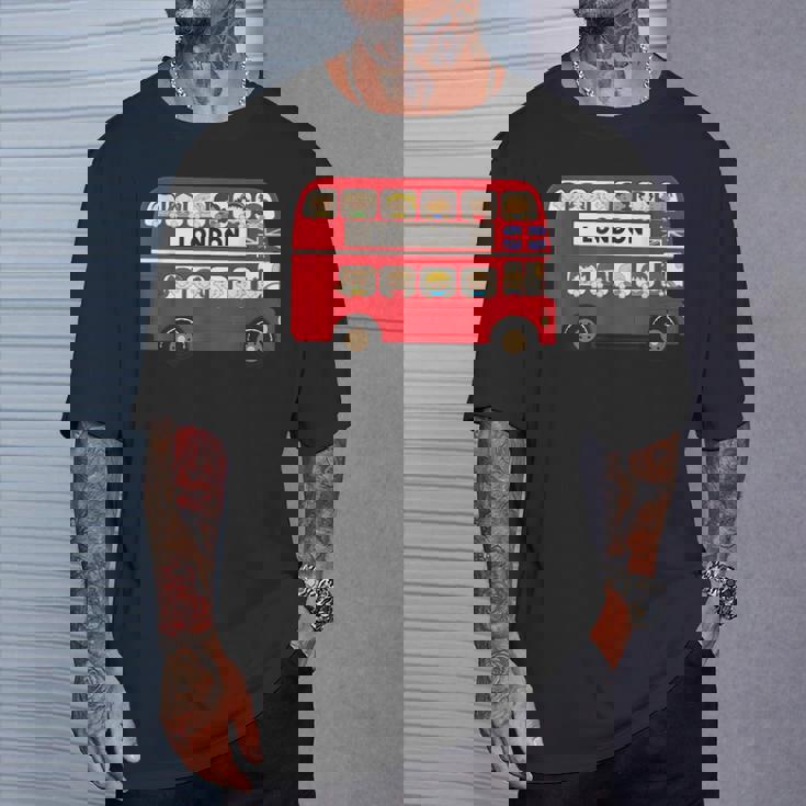 ロンドン イングランド ダブルデッカー レッドバス キッズ ツーリスト お土産 Tシャツ 彼への贈り物