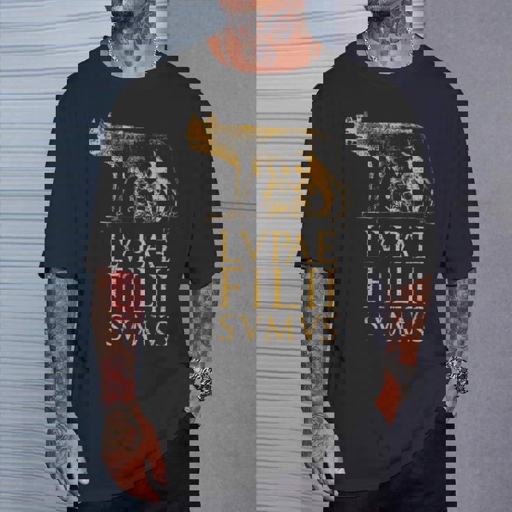 ローマの狼 古代ローマ ローマ帝国の名言 Tシャツ 彼への贈り物