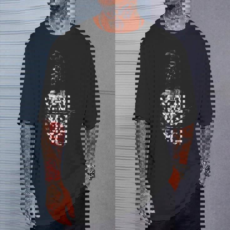 ローマ兵士 ヘルメット ガレア・ヴェニ・ヴィディ・ヴィチ 古代ローマ Tシャツ 彼への贈り物