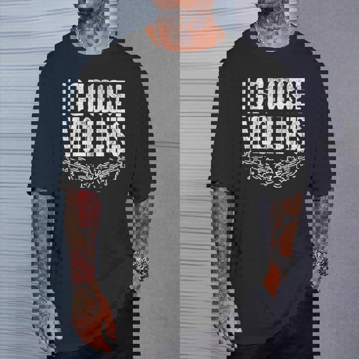 ヴァイオリン奏者 I Chooseiolins フィドル ヴァイオリニスト Tシャツ 彼への贈り物