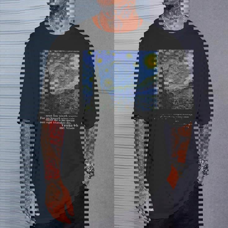 ヴィンセント・ファン・ゴッホによる星月夜 Tシャツ 彼への贈り物