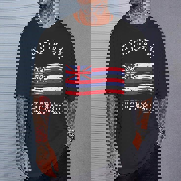 ヴィンテージ アロハ州 ハワイ国旗 ハワイアン 旗 メンズ レディース Tシャツ 彼への贈り物