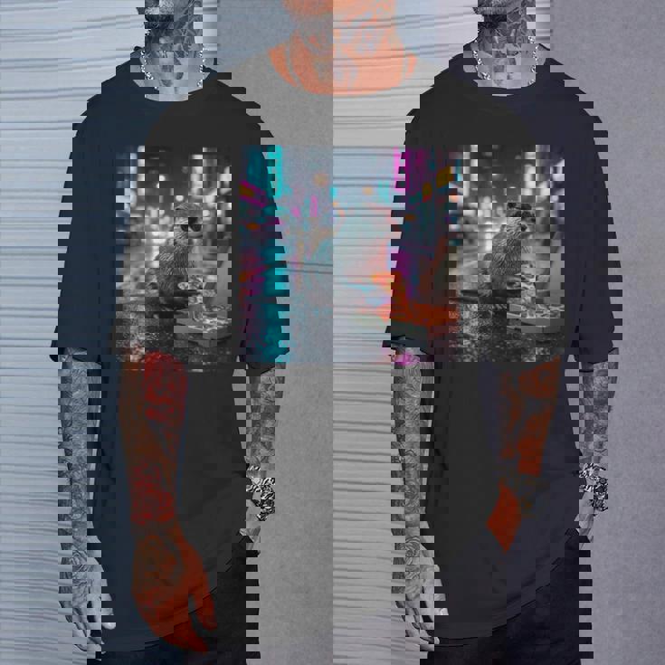 ヴィンテージ カワウソ キッズ Her Mom Dad ピザ ミーム 幼児 レトロ 長袖tシャツ Tシャツ 彼への贈り物