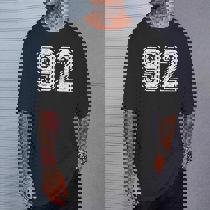 ヴィンテージ スポーツ 数字 92 九十二 Tシャツ 彼への贈り物