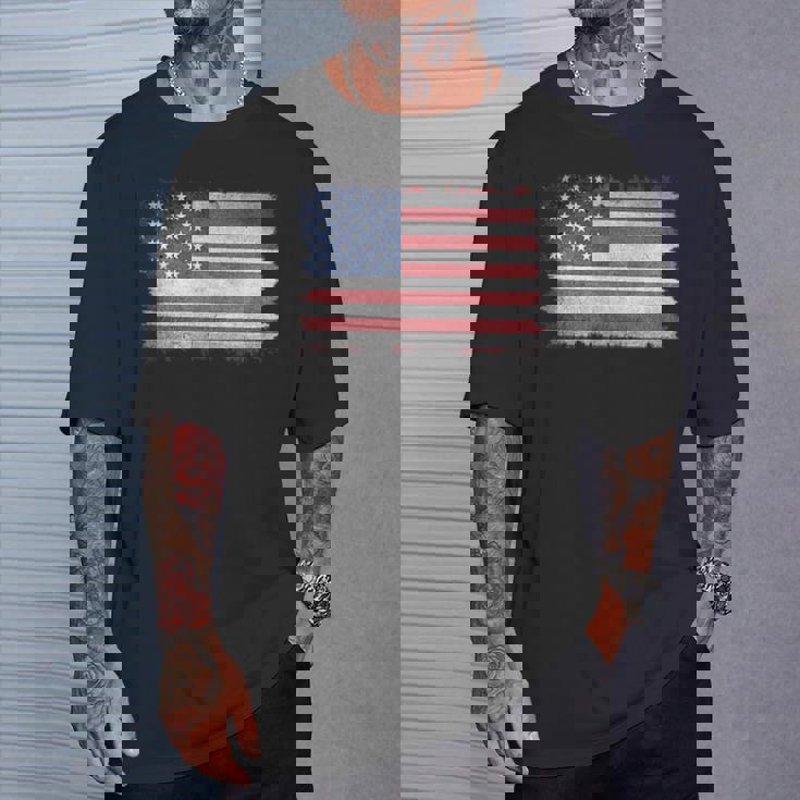 ヴィンテージ 星条旗 スタイリッシュ シンプルデザイン Tシャツ 彼への贈り物