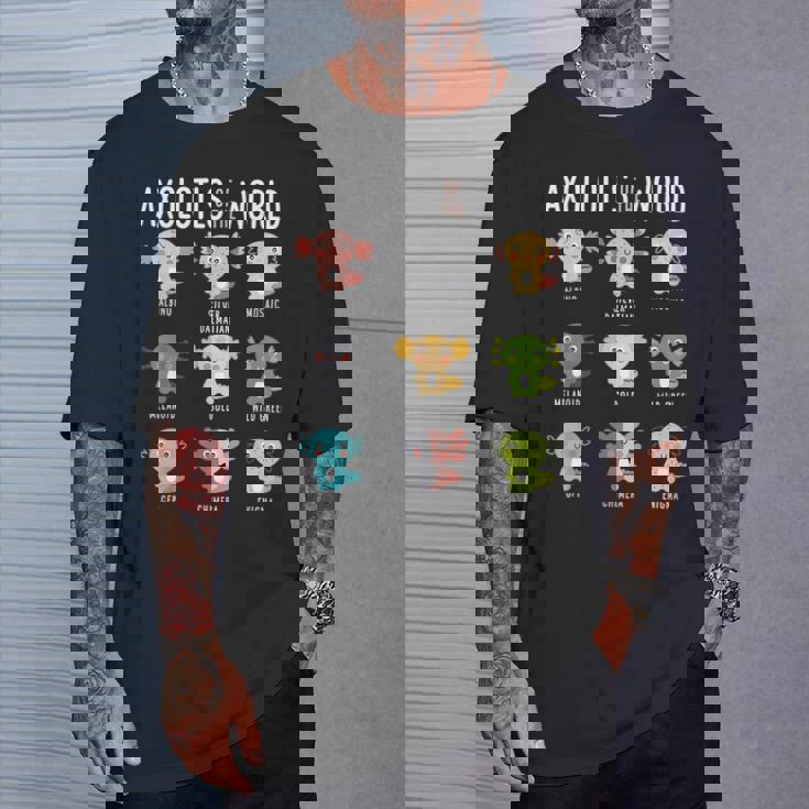 世界のウーパールーパー両生類動物好きカワイイ Tシャツ 彼への贈り物