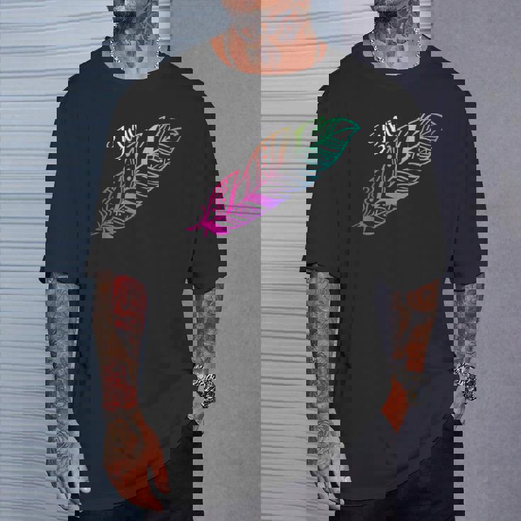 先住民フェザーtシャツ ネイティブアメリカン ズニ族 Tシャツ 彼への贈り物