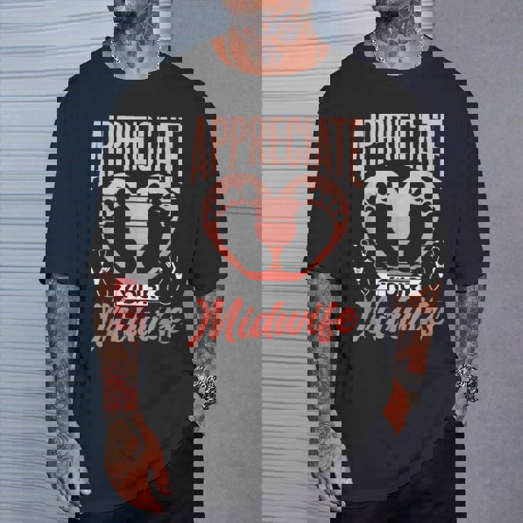 助産師に感謝する 格言集 助産 助産師 仕事 Tシャツ 彼への贈り物