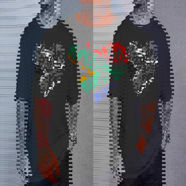 南アフリカ ラグビー ラブハート 南アフリカ ラグビーファン Tシャツ 彼への贈り物