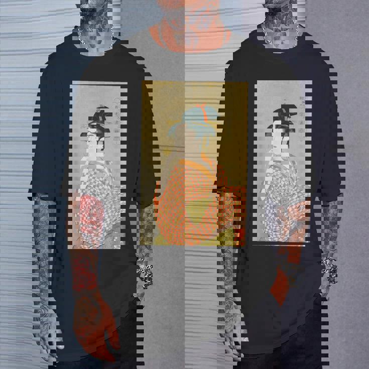 喜多川歌麿「婦女人相十品 ポペンを吹く娘」 Tシャツ 彼への贈り物