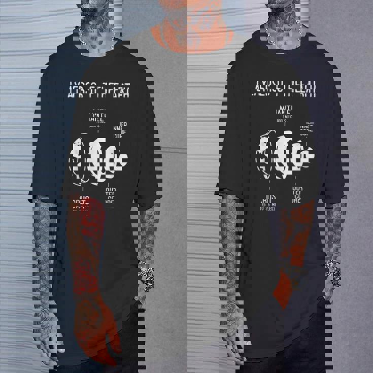 地殻、地球の層、地質、科学 Tシャツ 彼への贈り物