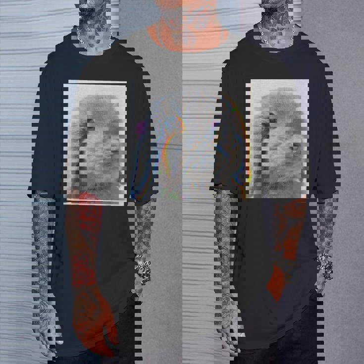 垂れ耳うさぎのレトロ写真 Tシャツ 彼への贈り物