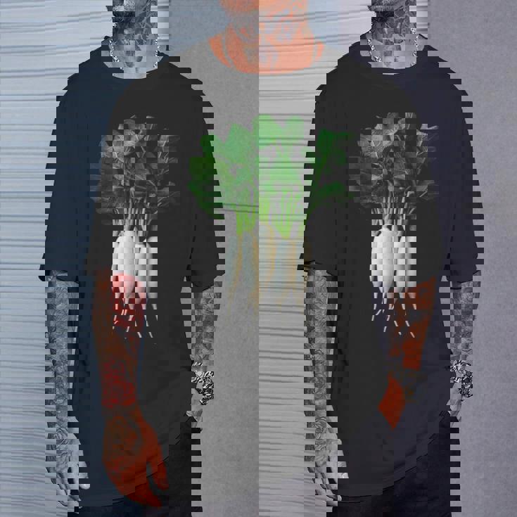 大根 野菜 グラフィックアート 大根 Tシャツ 彼への贈り物