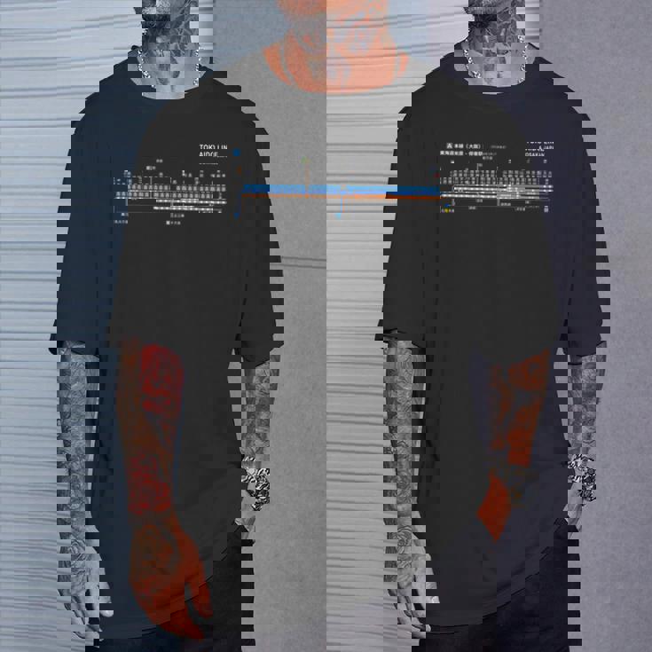 大阪日本電車近郊線鉄道 – お土産ルートマップ 長袖tシャツ Tシャツ 彼への贈り物