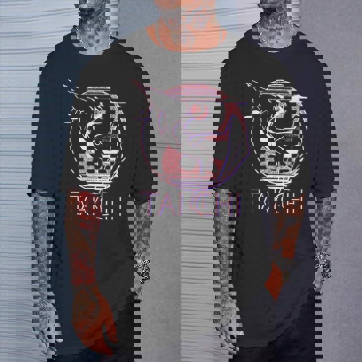 太極拳 陰陽鶴、瞑想エネルギー Tシャツ 彼への贈り物