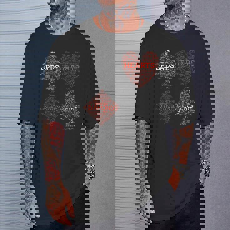 契約橋条件入札 重複カードゲーム Wordart Tシャツ 彼への贈り物