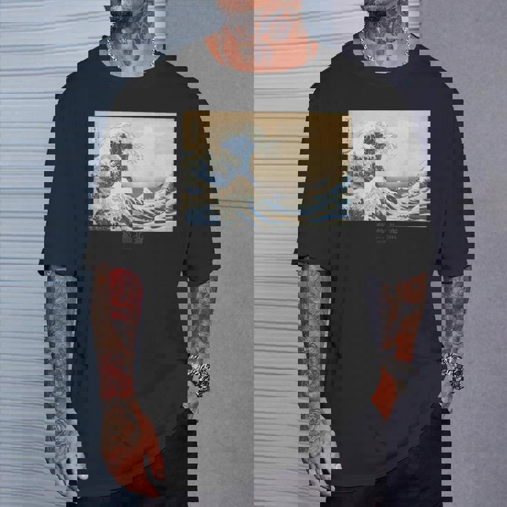 富士山、北斎、浮世絵、江戸時代、版画、お土産、日本旅行、日本美術、伝統、かっこいい、富嶽三十六景、和風 Tシャツ 彼への贈り物