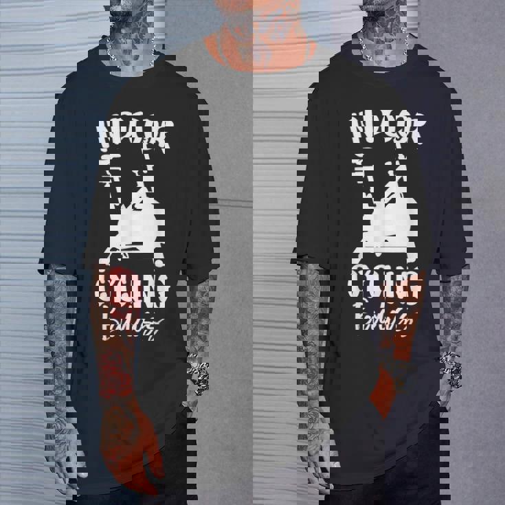 屋内 サイクリング スピンバイク 有酸素運動 ジム ワークアウト 面白い スピン クラス Tシャツ 彼への贈り物