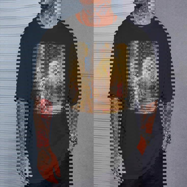 幻影ギュスターヴ・モロー不気味なホラー絵画アート Tシャツ 彼への贈り物