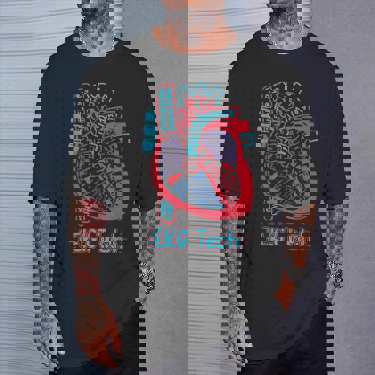 心電図技術者 心臓の各部位 看護師 循環器科 ギフト Tシャツ 彼への贈り物