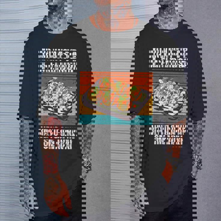 恋愛をしたいヴィンテージ可愛いたこ焼き Tシャツ 彼への贈り物