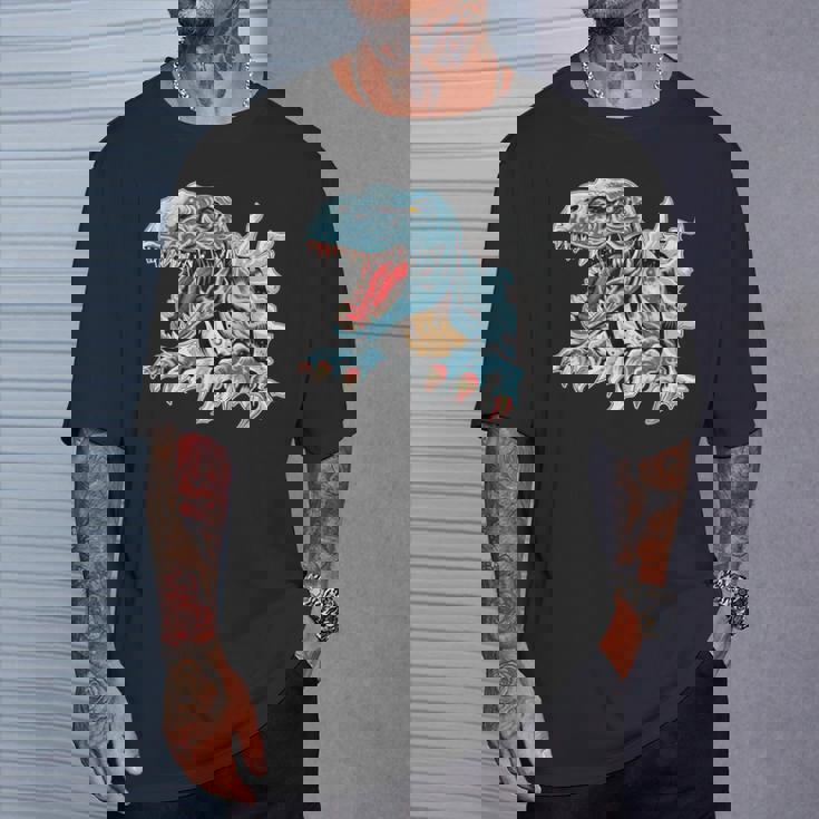 恐竜 おもしろ デフォルメ イラスト Tシャツ 彼への贈り物