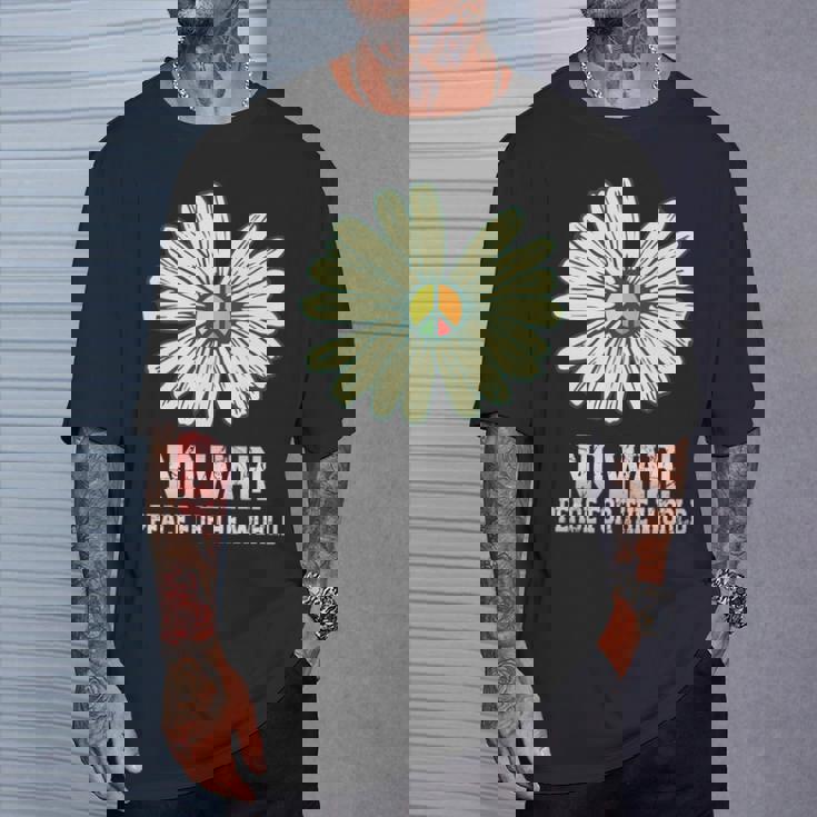 戦争なし、平和、反戦、戦争なし 長袖tシャツ Tシャツ 彼への贈り物