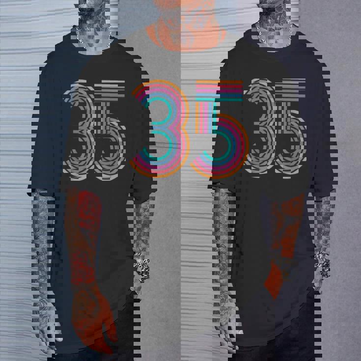 数字 35 35周年 男性 女性 35歳の誕生日 Tシャツ 彼への贈り物
