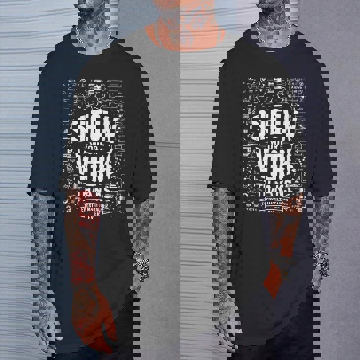 数学の先生に感謝の気持ちを伝えましょう。 長袖tシャツ Tシャツ 彼への贈り物