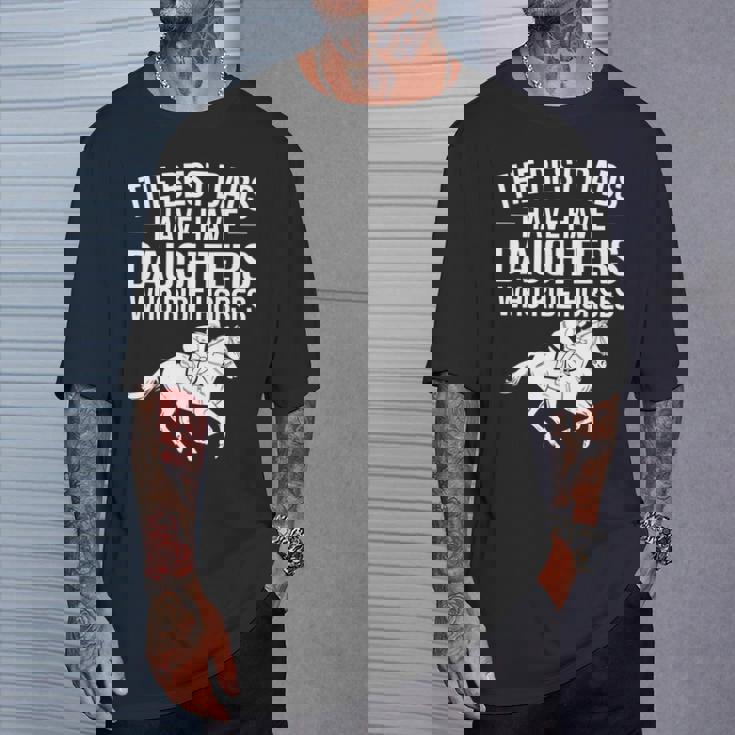 最高の父親には馬に乗る娘がいる 長袖tシャツ Tシャツ 彼への贈り物